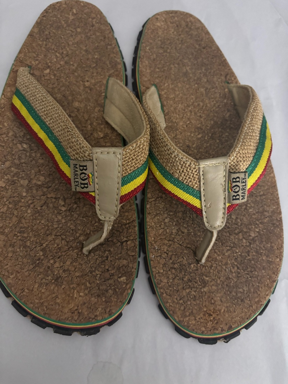 Bob Marley flip -flops 
Size 9 Men’s